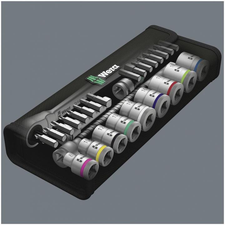 Actual product image Wera 8100 SB 7 Zyklop Metal Ratchet Set (19 mm, 8 mm, 10 mm, 14 mm, 18 mm, 11 mm, 12 mm, 17 mm, 15 mm, 13 mm, 9 mm, 16 mm)