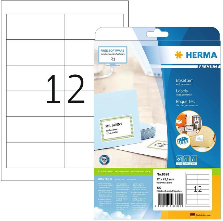 Actual product image HERMA Universal labels A4