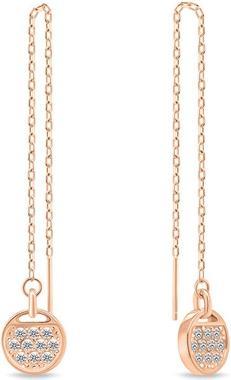Brilio Silver - Stylish long chain earrings EA698R