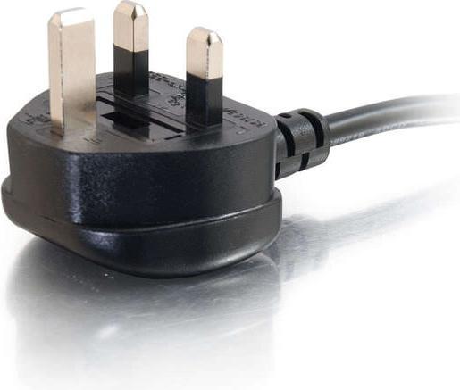 Image du produit C2G 18 AWG UK 90° Câble d'alimentation (IEC320C13R vers BS 1363) (1 m)