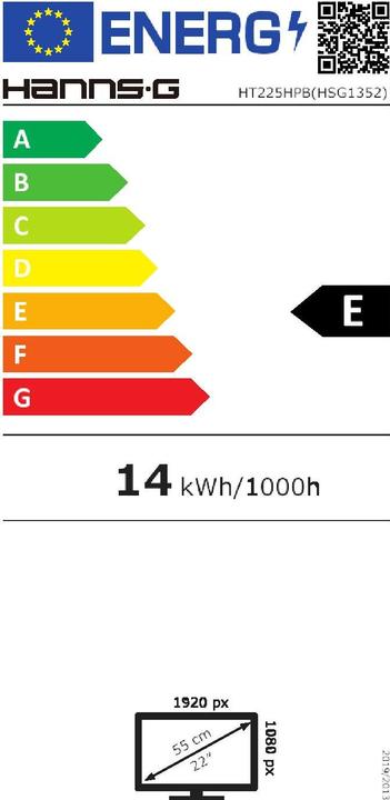 Etichetta energetica Hannspree HT225HPB (1920 x 1080 pixel, 21.50")