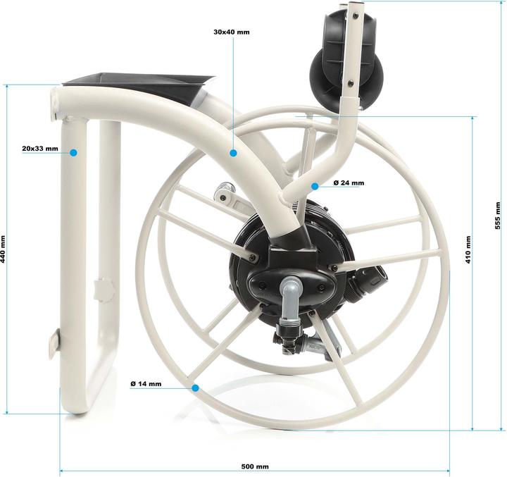 Produktbild XPOtool Schlauchtrommel Metall Wand Kurbel Wasserschlauch Aufroller Garten