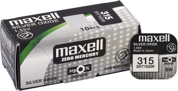 Actual product image Maxell SR716SW (10 pcs., SR67, 23 mAh)