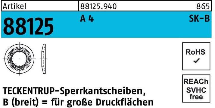 Actual product image Teckentrup Lock washer R 88125 B 8x22.25x1.9 A 4