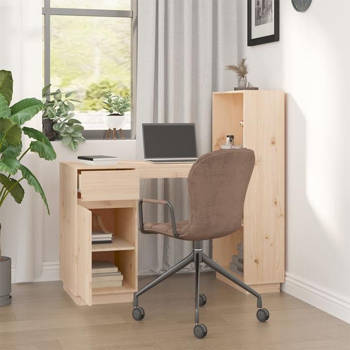 Produktbild VidaXL Schreibtisch 110x53x117cm Massivholz Kiefer Computertisch Bürotisch