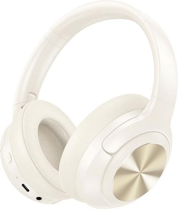 Actual product image Hoco Wireless headphones wireless headphones bluetooth ANC W54 milky white (ANC, 22 h, Wireless)