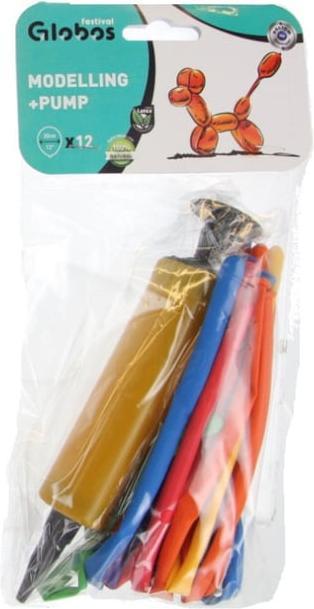 Produktbild Globos Europe 12 Modellierballons - inkl. Pumpe - 1 Set