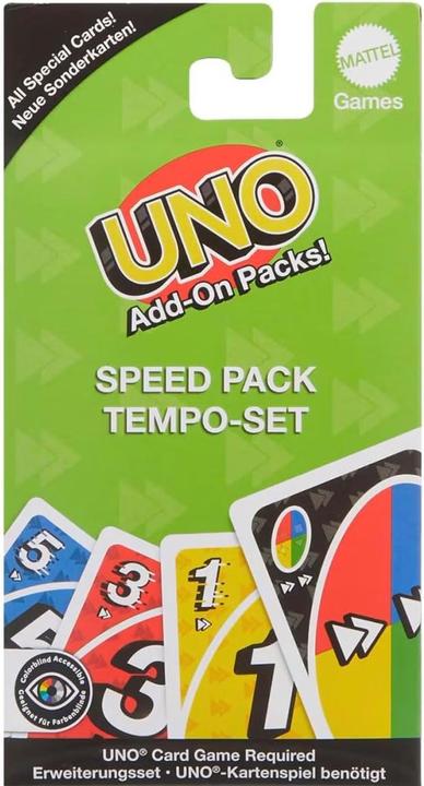 Actual product image Mattel UNO Erweiterungsset Tempo-Set