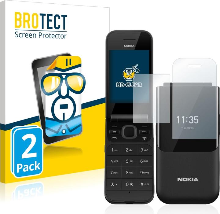 Actual product image BROTECT Screen Protector Clear (2 Piece, Nokia 2720 Flip)