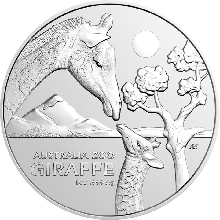 Produktbild Royal Australian Mint Silber Australia Zoo 1 oz - Giraffe (999, 2024)