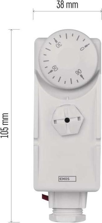 Actual product image Emos Contact thermostat with remote sensor P5682, manual