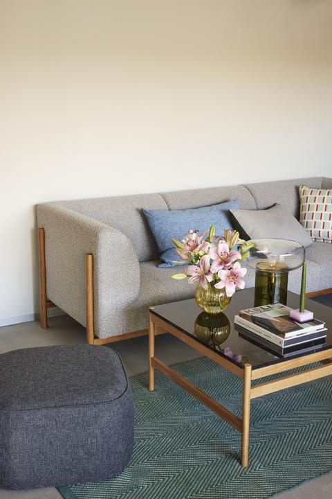Actual product image Hübsch Raw Coffee Table Black/Natural (80 x 80 x 45 cm)