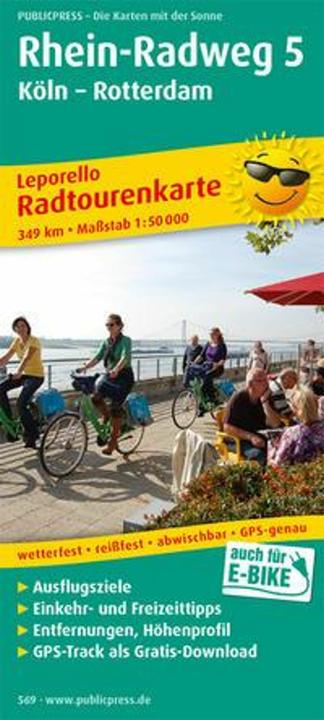 Rhine Cycle Route 5 Cologne - Rotterdam Cycling Map 1 : 50 000