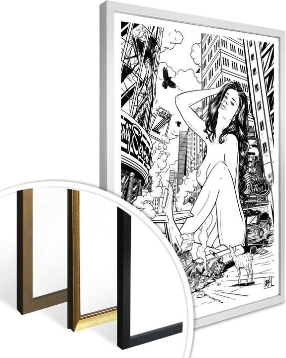 Image du produit Trenddeko Drawstore - Accident d'avion avec pin-up en cas de catastrophe (100 x 120 cm)