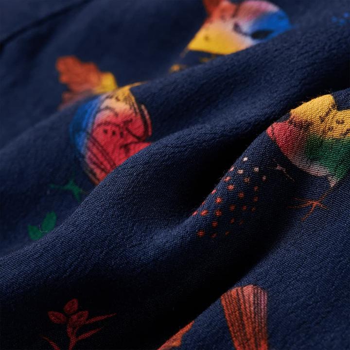 Produktbild VidaXL Kinderkleid mit Langen Ärmeln Marineblau (92)