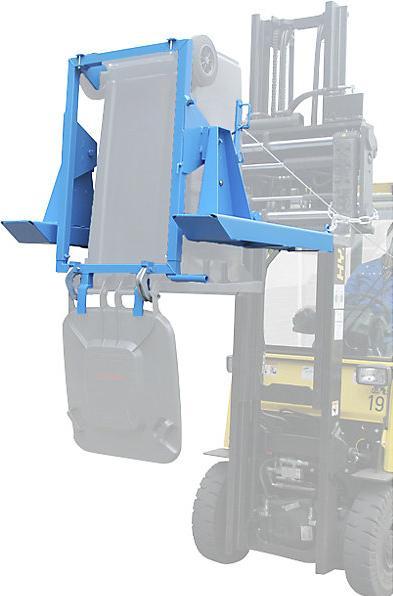 Image du produit eurokraft pro Basculeur de poubelles, pour poubelles de 240 litres, bleu clair. (240 l)