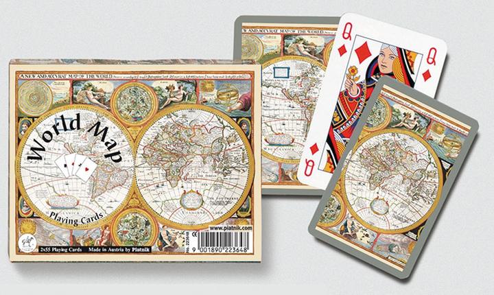 Actual product image Piatnik Bridge, World Map (German)