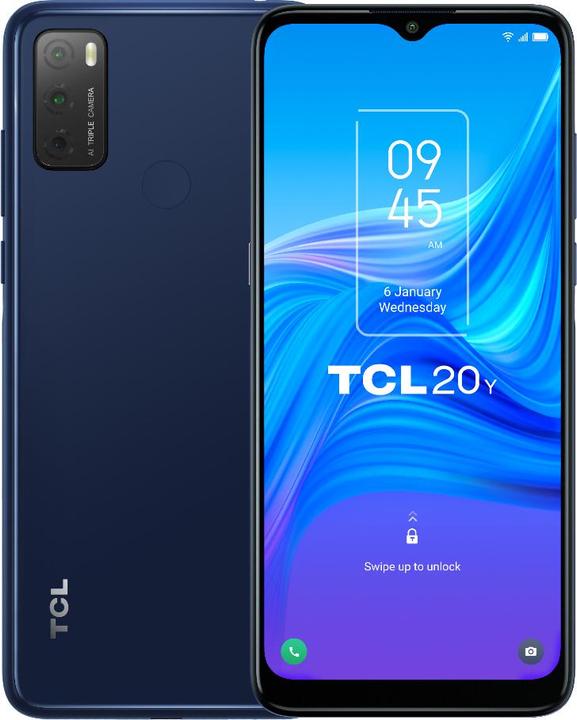 TCL 20Y 4G Dual Sim 6.52" 128Gb (128 Go, Jewelry Blue, 6.52", 48 Mpx, 4G)