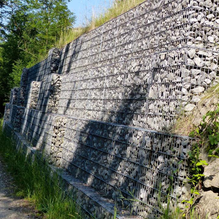 Produktbild Wiltec Gabione 100x80x30cm aus Drahtgitter Gabionenzaun Gabionenwand Steinkorb
