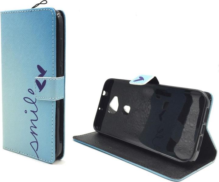 Produktbild König Design Schutz Hülle für Huawei G8 Smile Blau Tasche Case Cover + 1 Panzer Schutz Glas Bumper (LG G8)