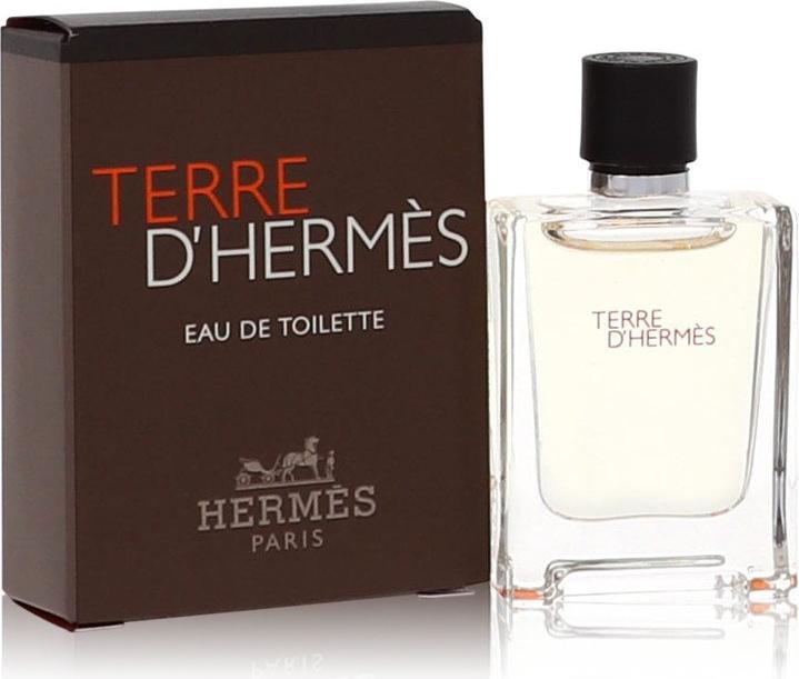 Actual product image Hermès Terre D' by Mini EDT 5 ml for men. (Eau de toilette, 5 ml)