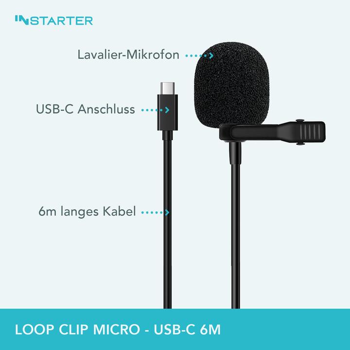 Produktbild Wiltec Loop Clip Micro - USB-C 6M