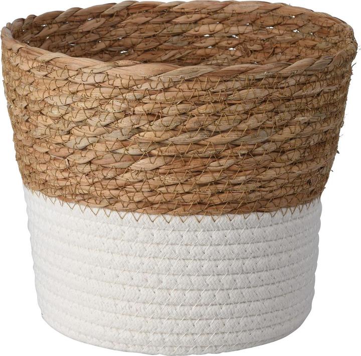 Actual product image Natura Punto Cotton and natural wicker storage baskets, set of 3 (3 x)