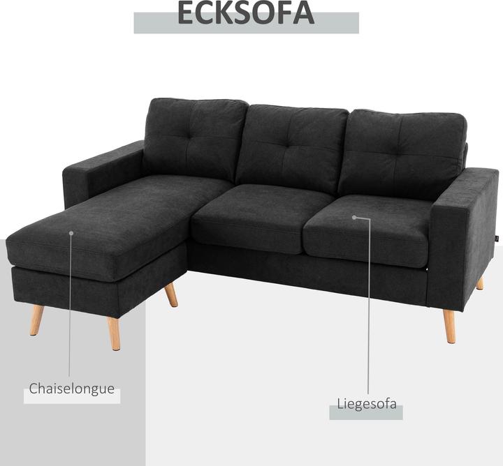Produktbild Homcom Ecksofa mit abnehmbarem Bezug (Ecksofa)
