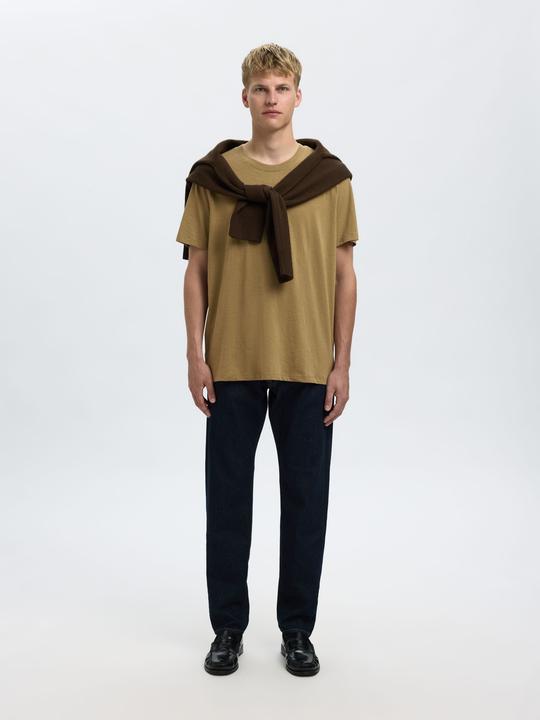 Actual product image Selected Homme Slhaspen Slub Ss O-Neck Tee Noos (M)