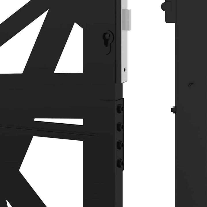 Produktbild VidaXL Gartentor Schwarz 105x205 cm Stahl Lichtdesign Zauntor Outdoor Tor