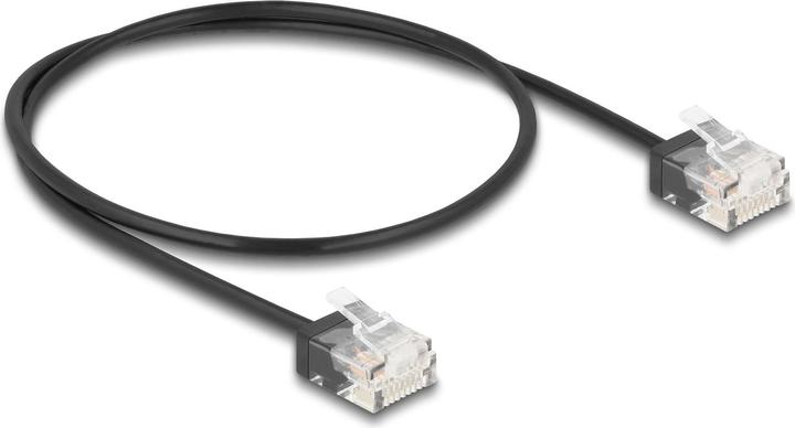 Produktbild Delock RJ45 Netzwerkkabel Cat.6 UTP Ultra Slim 0,5 m schwarz (UTP, CAT6, 0.50 m)