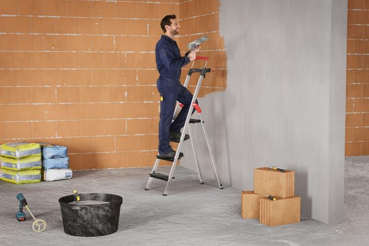 Produktbild Hailo L100 TopLine, Alu-Sicherheits-Stehleiter, 5 Stufen (Stehleiter, 101 cm)