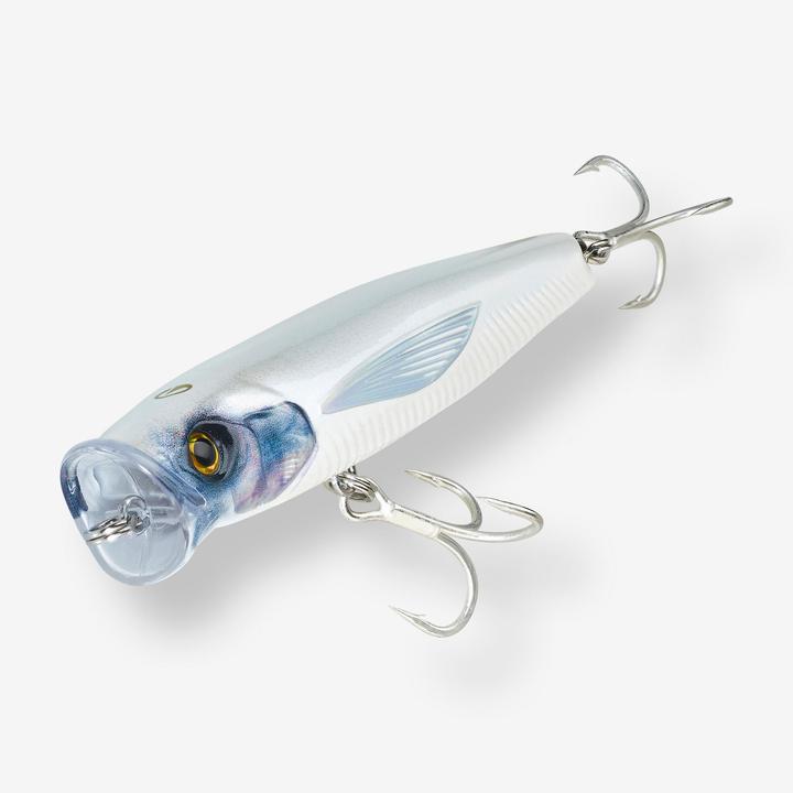 Produktbild Caperlan Oberflächenköder Popper Exofly Pop 12 cm weiss Meeresangeln (12 cm)