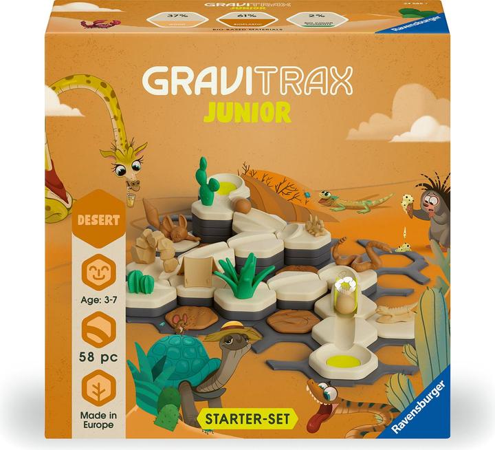 Produktbild Ravensburger GraviTrax Junior Starter-Set S Desert - Erweiterbare Kugelbahn für Kinder, Murmelbahn