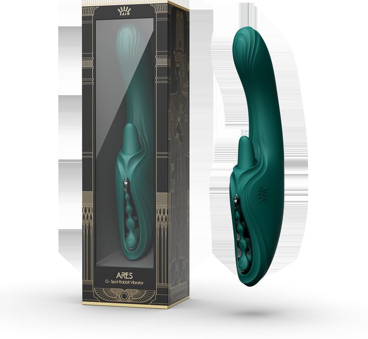 Actual product image Zalo Ares – G-Punkt-Rabbit-Vibrator mit App-Steuerung – Türkisgrün