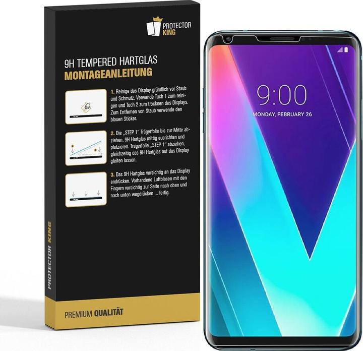 Produktbild Protectorking 3x echtes Tempered 9H Panzerhartglas 3D KLAR (3 Stück, LG V30)