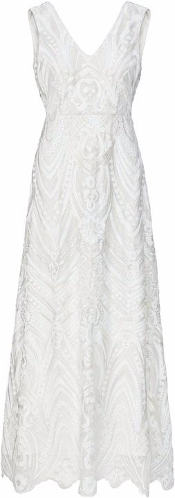 Yas Robe de mariée à paillettes décorée à la main (M)