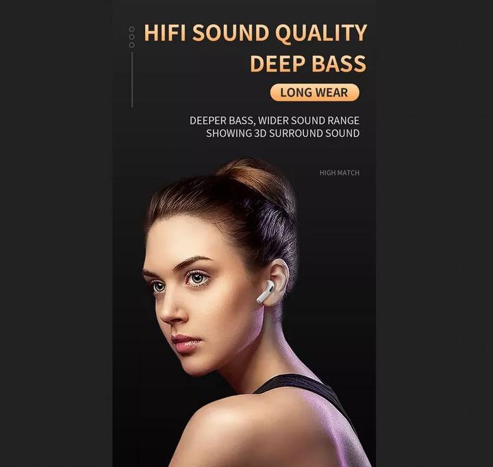 Image du produit PhoneLook Écouteurs Pro 6 Bluetooth 5.0 Super Bass sans fil Earbuds design rond (4 h)