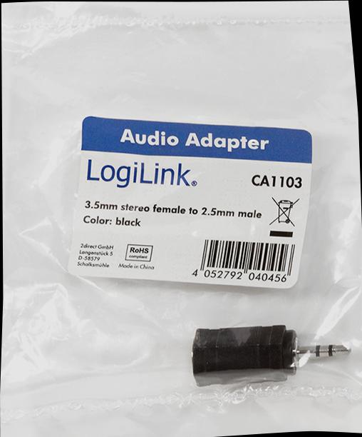 Actual product image LogiLink Stereo Headset Adapter (Jack adapter)