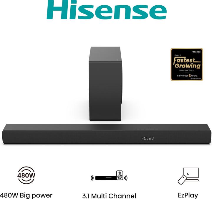 Produktbild Hisense HS3100 (480 W, 3.1 Kanal)