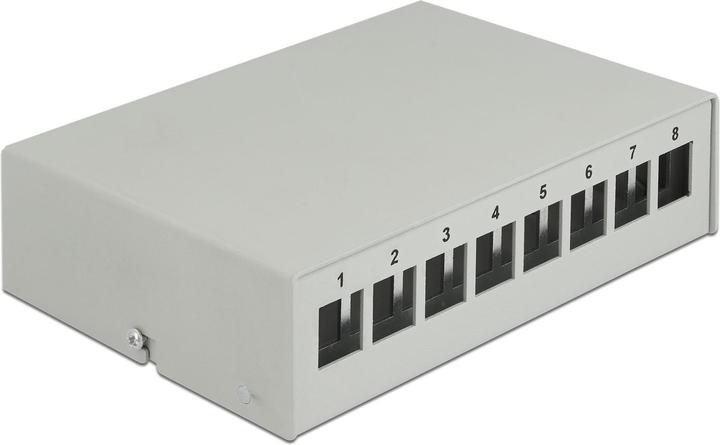 Delock Keystone patch panel 8 port gray
