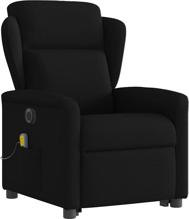 VidaXL Elektrischer Massagesessel mit Aufstehhilfe Schwarz Stoff