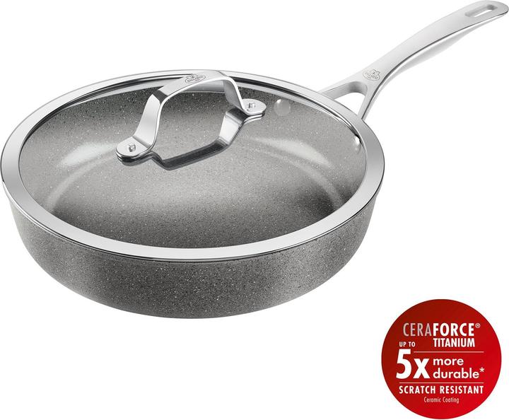 Ballarini Salina Ceramic braising pan with lid 28cm (28 cm, Frying pan, Ceramic)