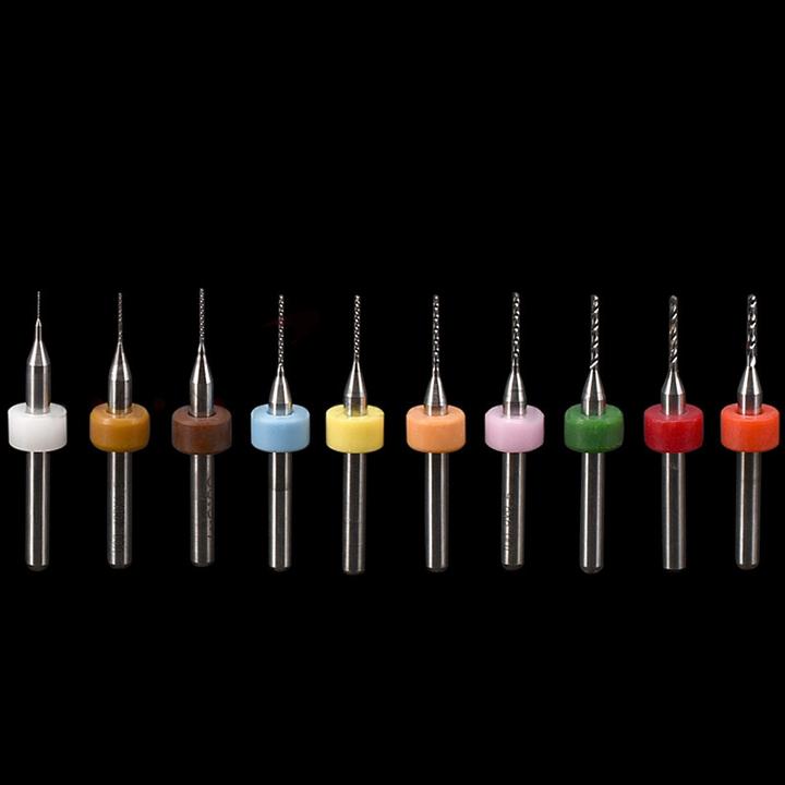 Produktbild Purecrea 10 Stück PCB Bohrer Set Vollhartmetall 0.1-1mm