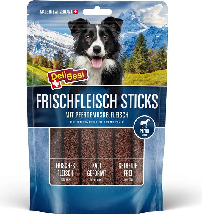 Produktbild DeliBest Premium Pferdefleisch Sticks 5 Stk. (Adult, 5 Stk., 80 g)