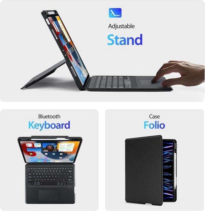 Image du produit Dux Ducis Étui pour clavier de la série DK (US, iPad Pro 12.9 2020 (4. Gen), iPad Pro 12.9 2021 (5ème génération), iPad Pro 12.9 2022 (6e génération))
