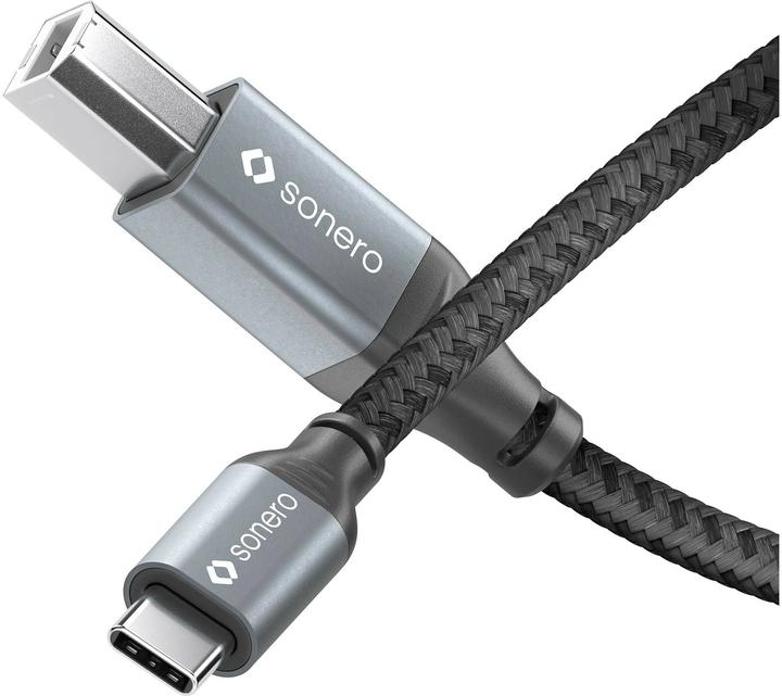 Produktbild Sonero USB C – USB B (5 m, USB 2.0, 10 W)