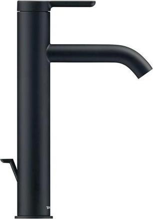 Actual product image Duravit Single lever basin mixer C.1 L with pop-up waste black matt