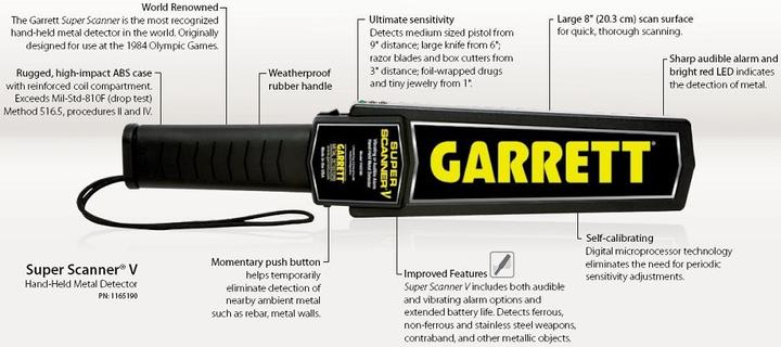 Image du produit Garrett Détecteur manuel Super Scanner V