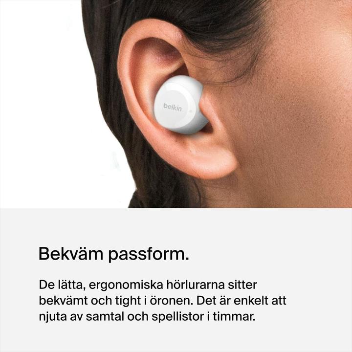 Actual product image Belkin Auc009btwh Soundform Bolt True (No noise cancelling, 19 h, Wireless)